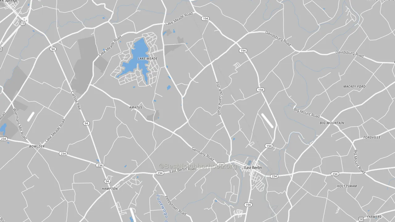 Transit Grade map of 17316, PA