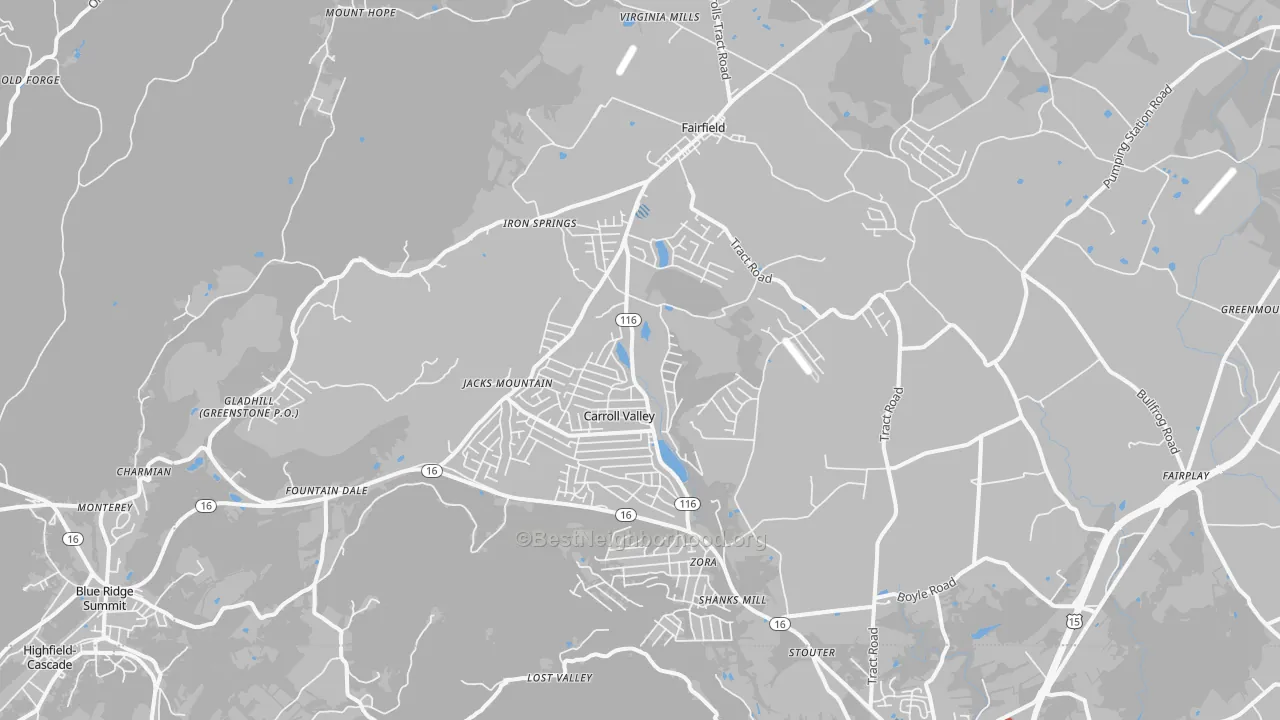 Transit Grade map of 17320, PA