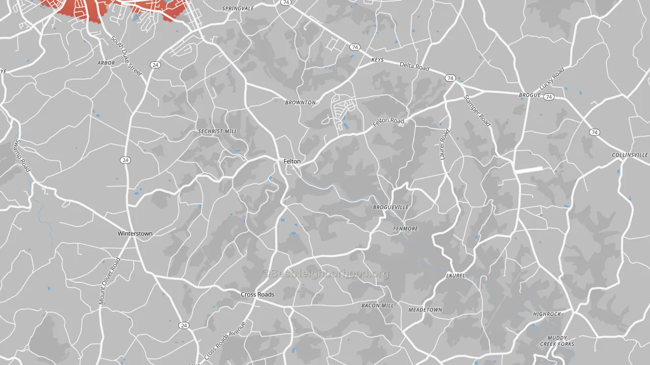 Transit Grade map of 17322, PA