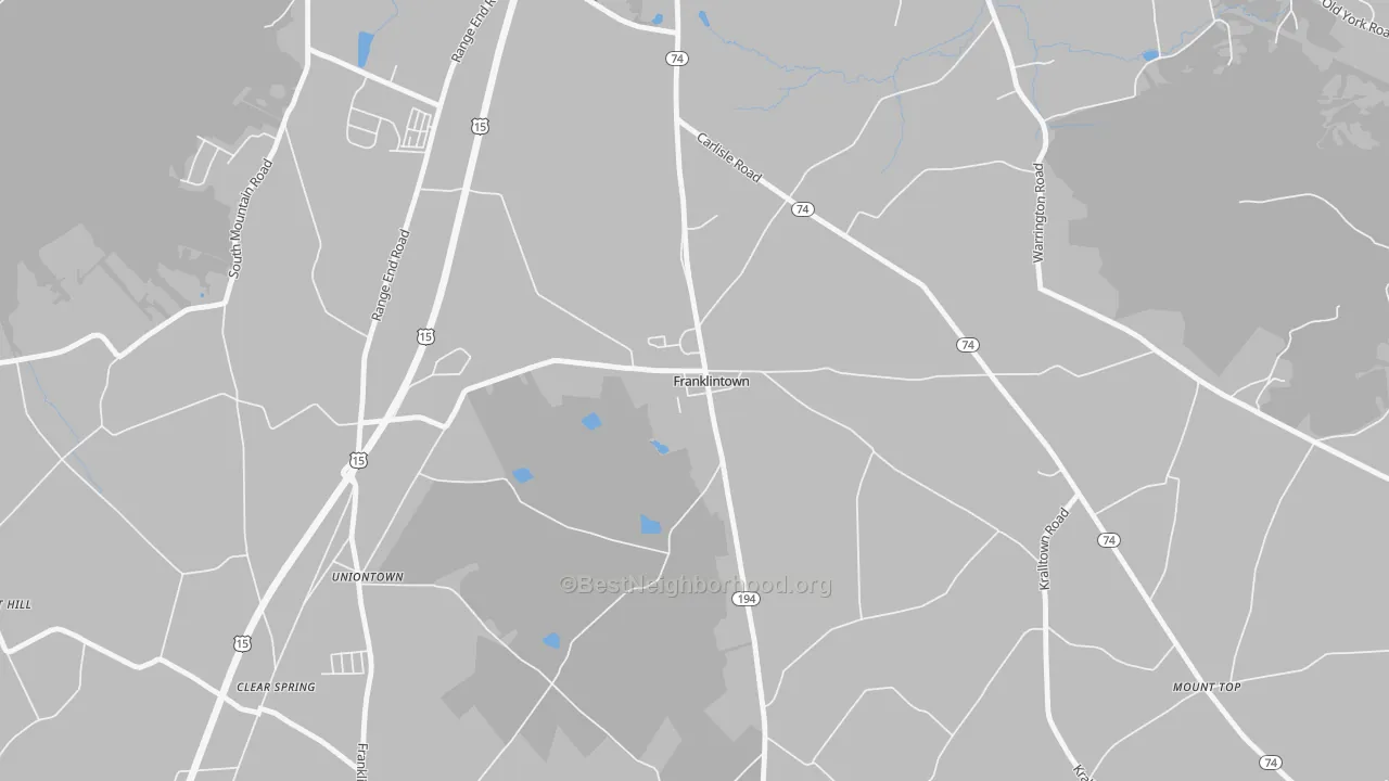 Transit Grade map of 17323, PA