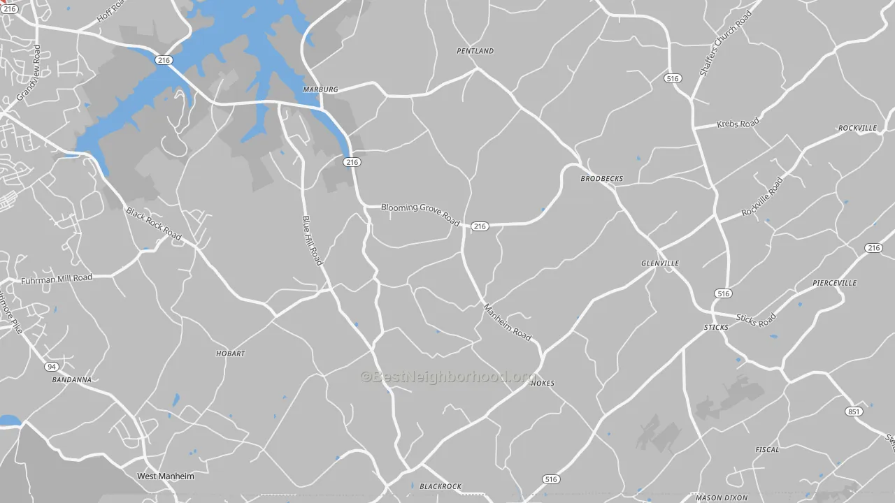 Transit Grade map of 17329, PA