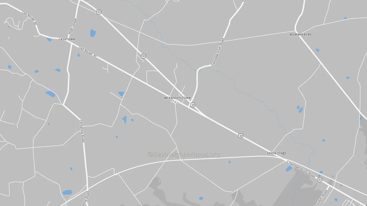Transit Grade map of 17343, PA