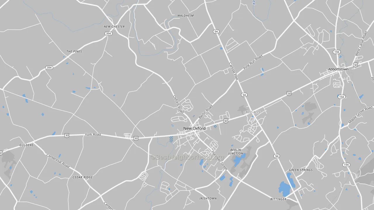 Transit Grade map of 17350, PA