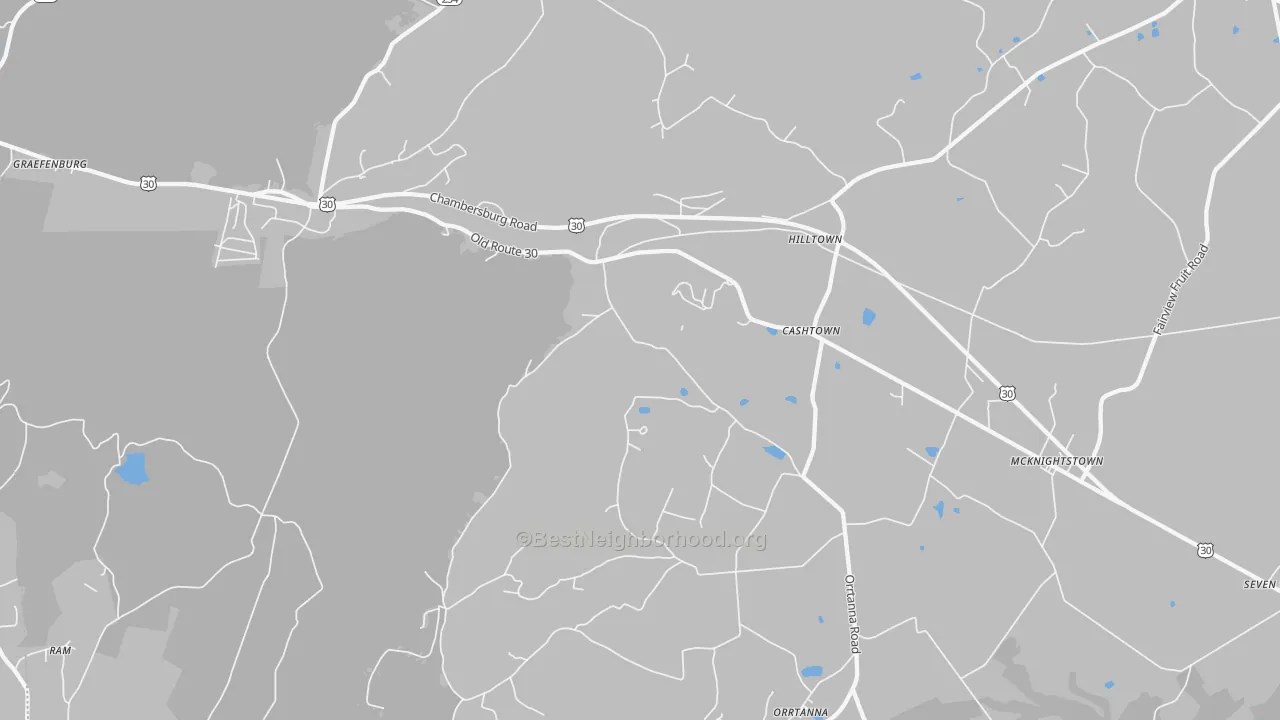 Transit Grade map of 17353, PA