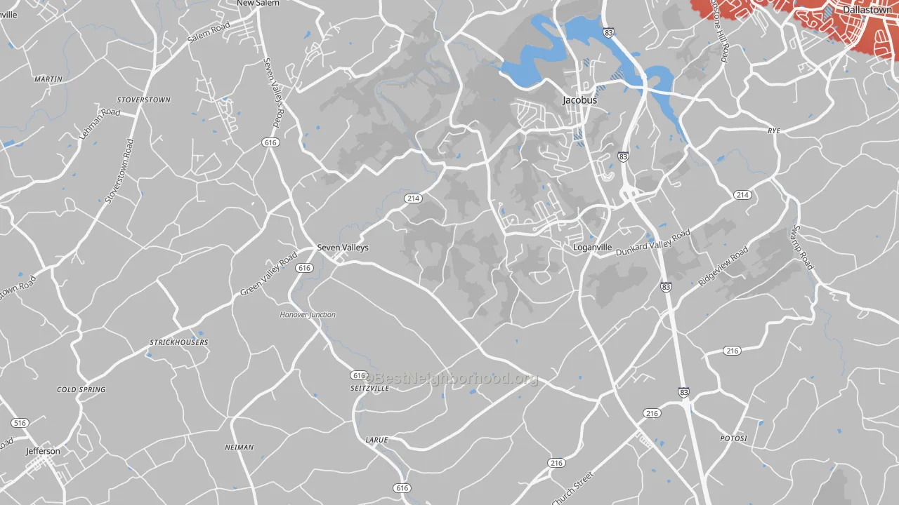 Transit Grade map of 17360, PA