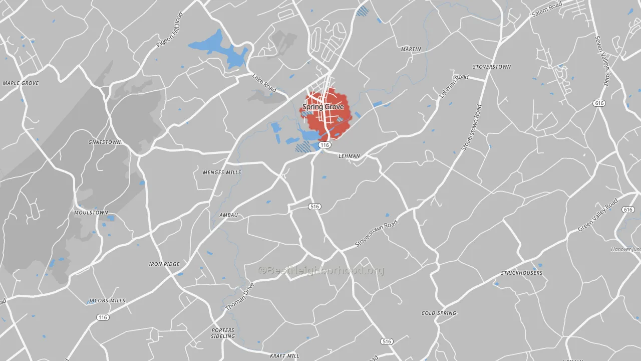 Transit Grade map of 17362, PA