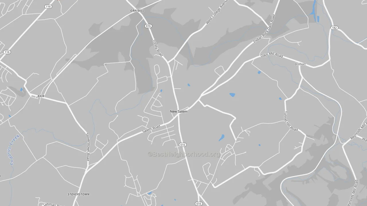 Transit Grade map of 17371, PA