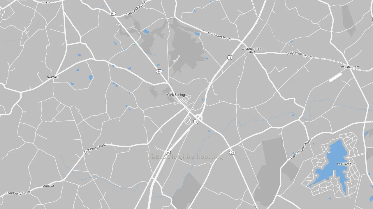Transit Grade map of 17372, PA