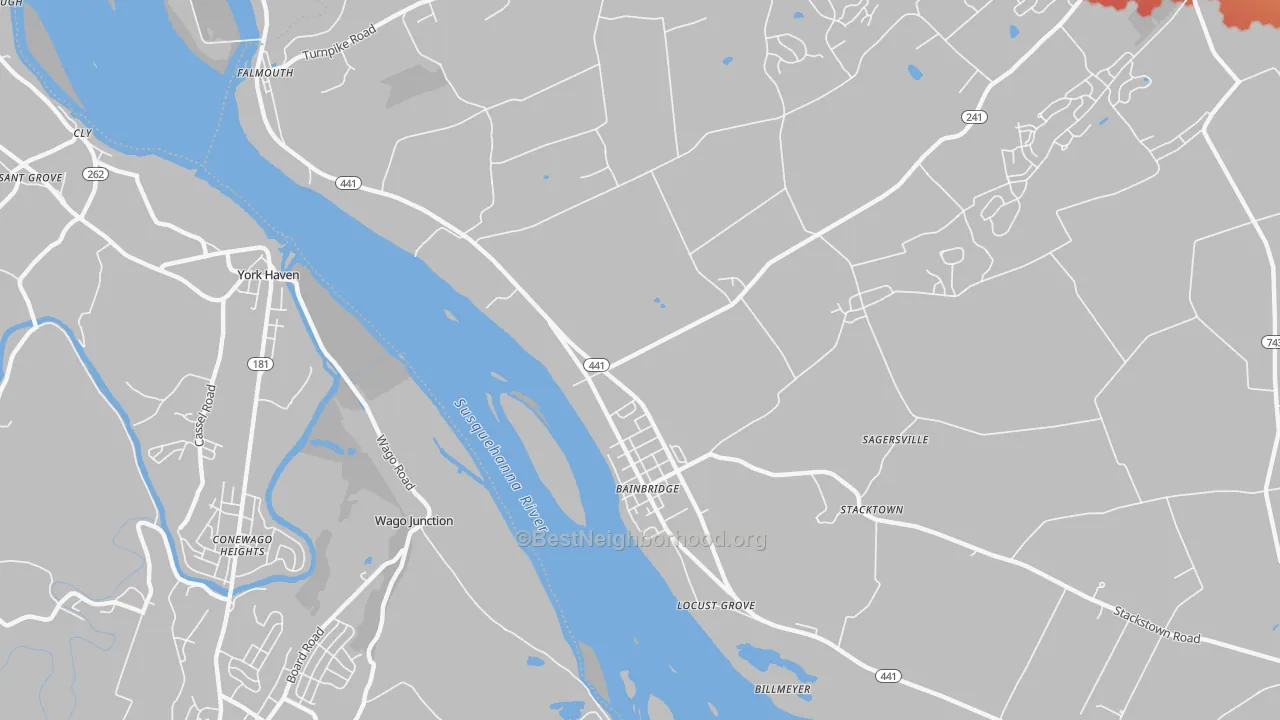 Transit Grade map of 17502, PA