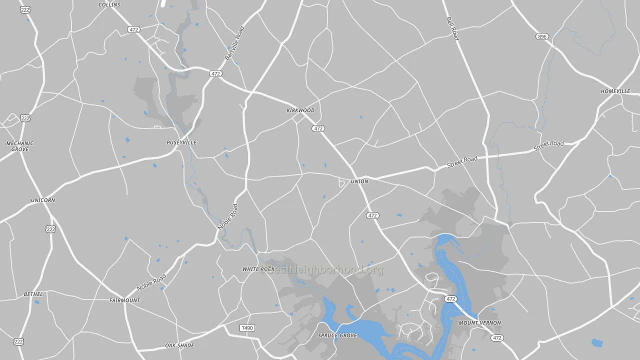 Transit Grade map of 17536, PA