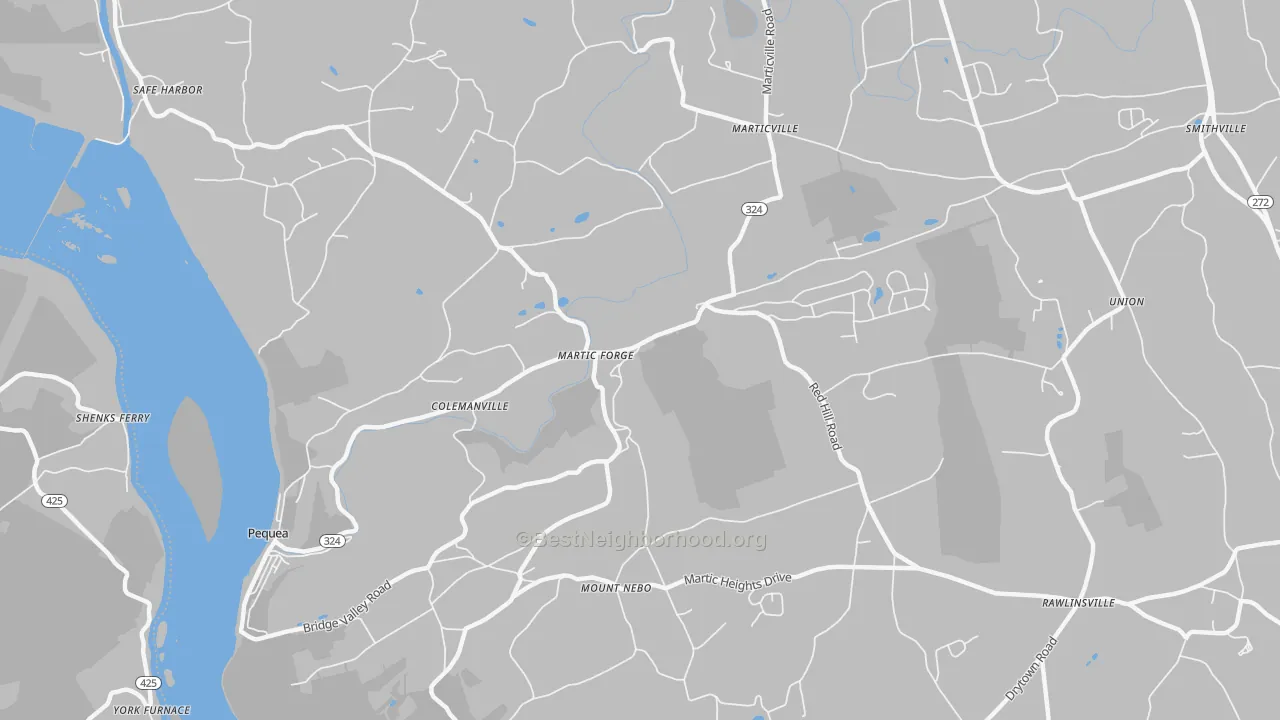Transit Grade map of 17565, PA