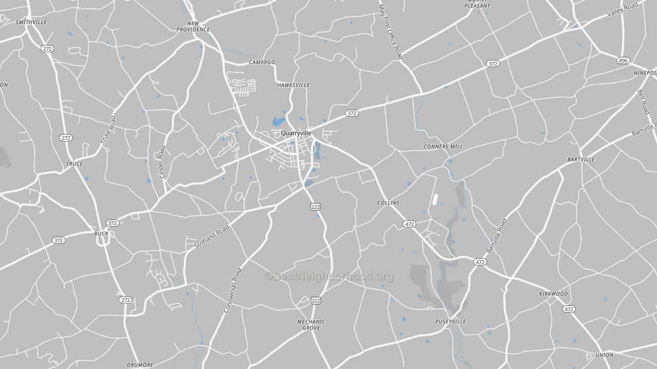 Transit Grade map of 17566, PA