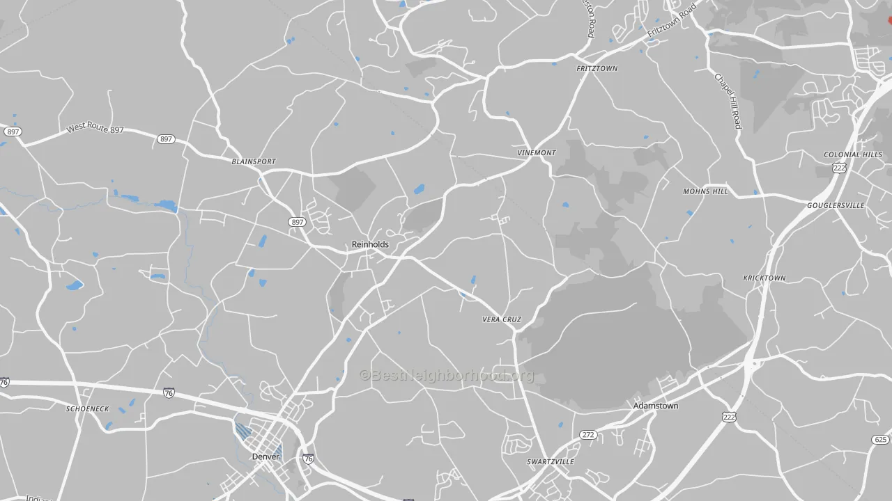 Transit Grade map of 17569, PA