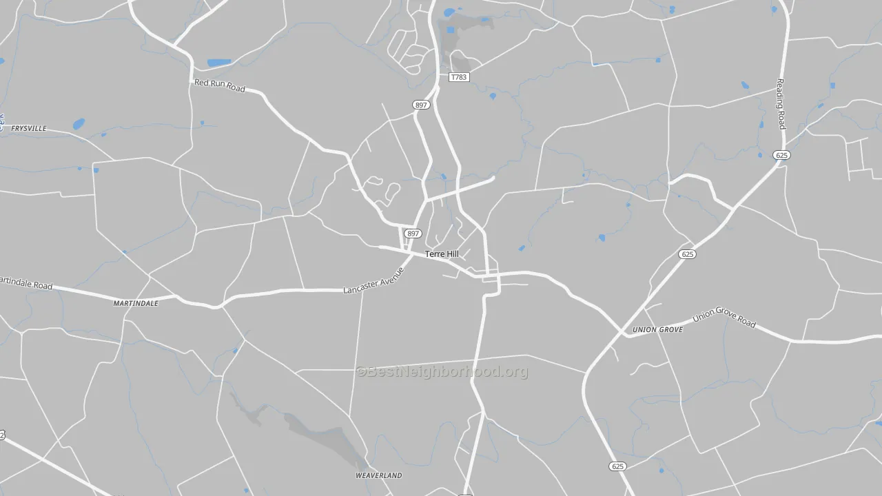 Transit Grade map of 17581, PA
