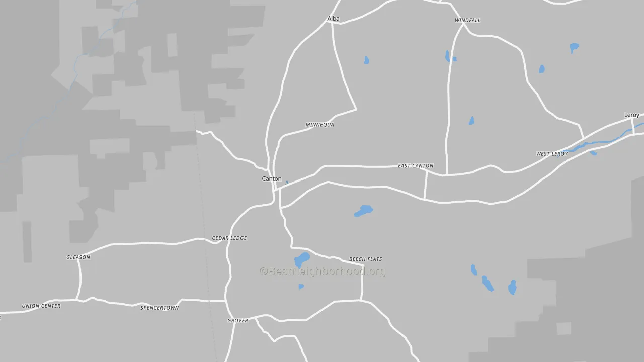 Transit Grade map of 17724, PA