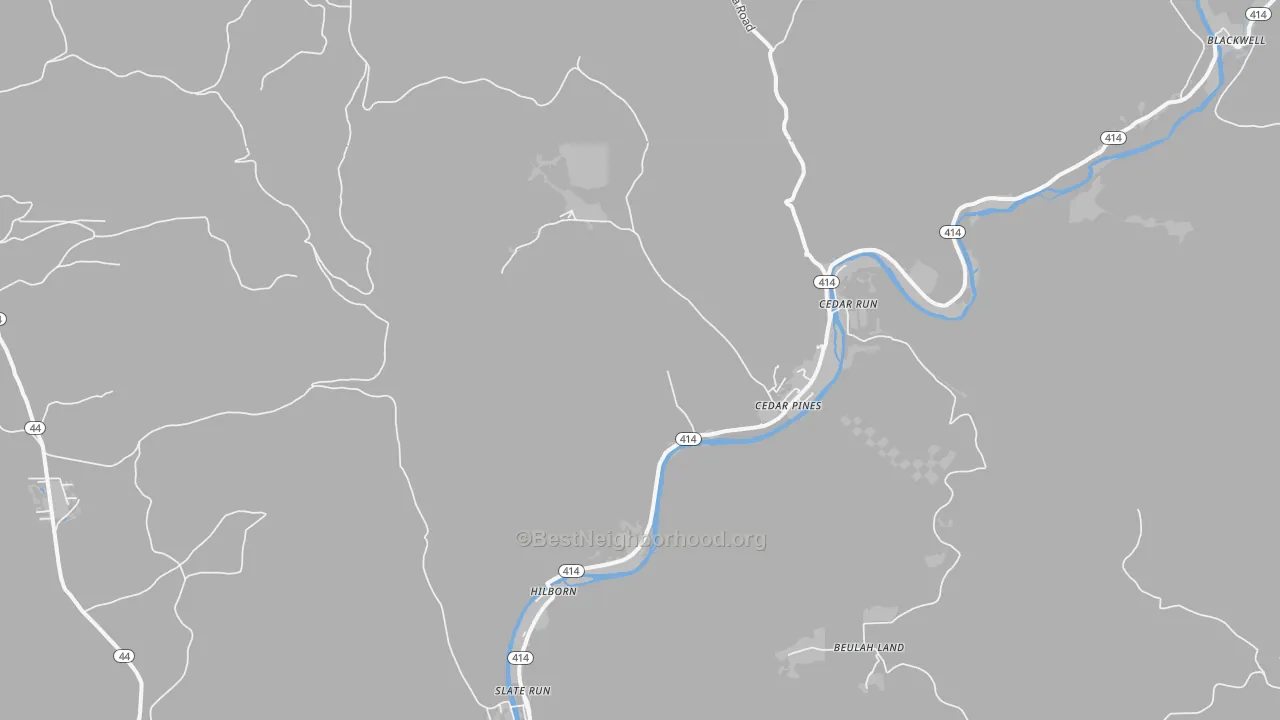 Transit Grade map of 17727, PA