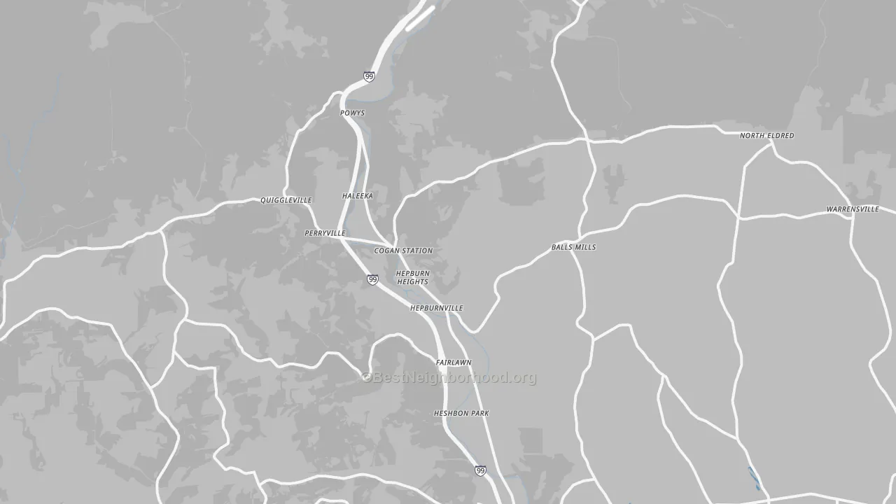 Transit Grade map of 17728, PA