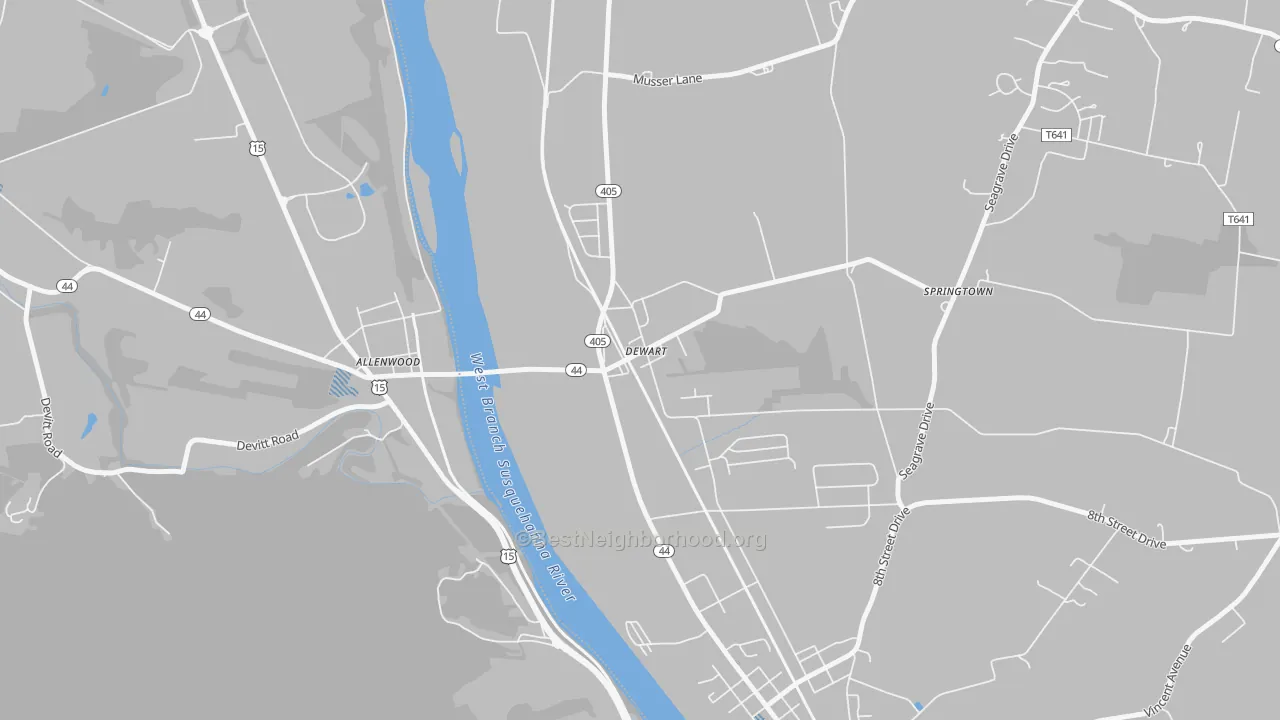 Transit Grade map of 17730, PA