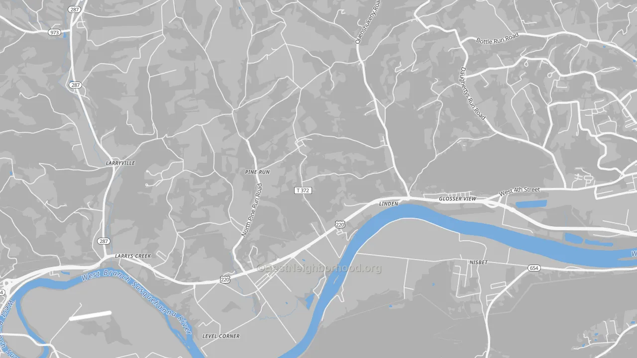 Transit Grade map of 17744, PA