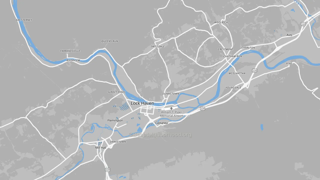 Transit Grade map of 17745, PA