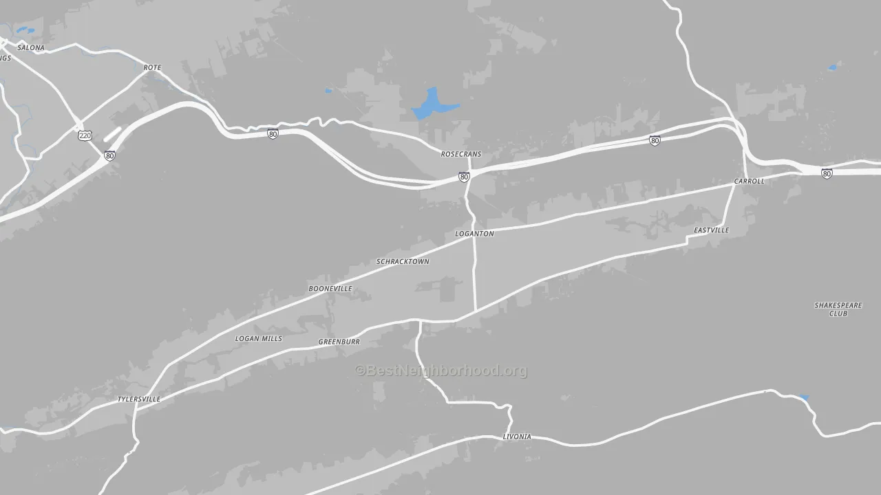 Transit Grade map of 17747, PA