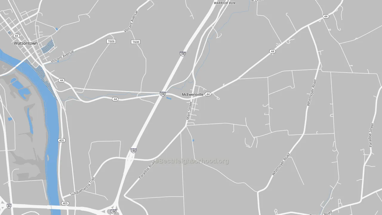 Transit Grade map of 17749, PA