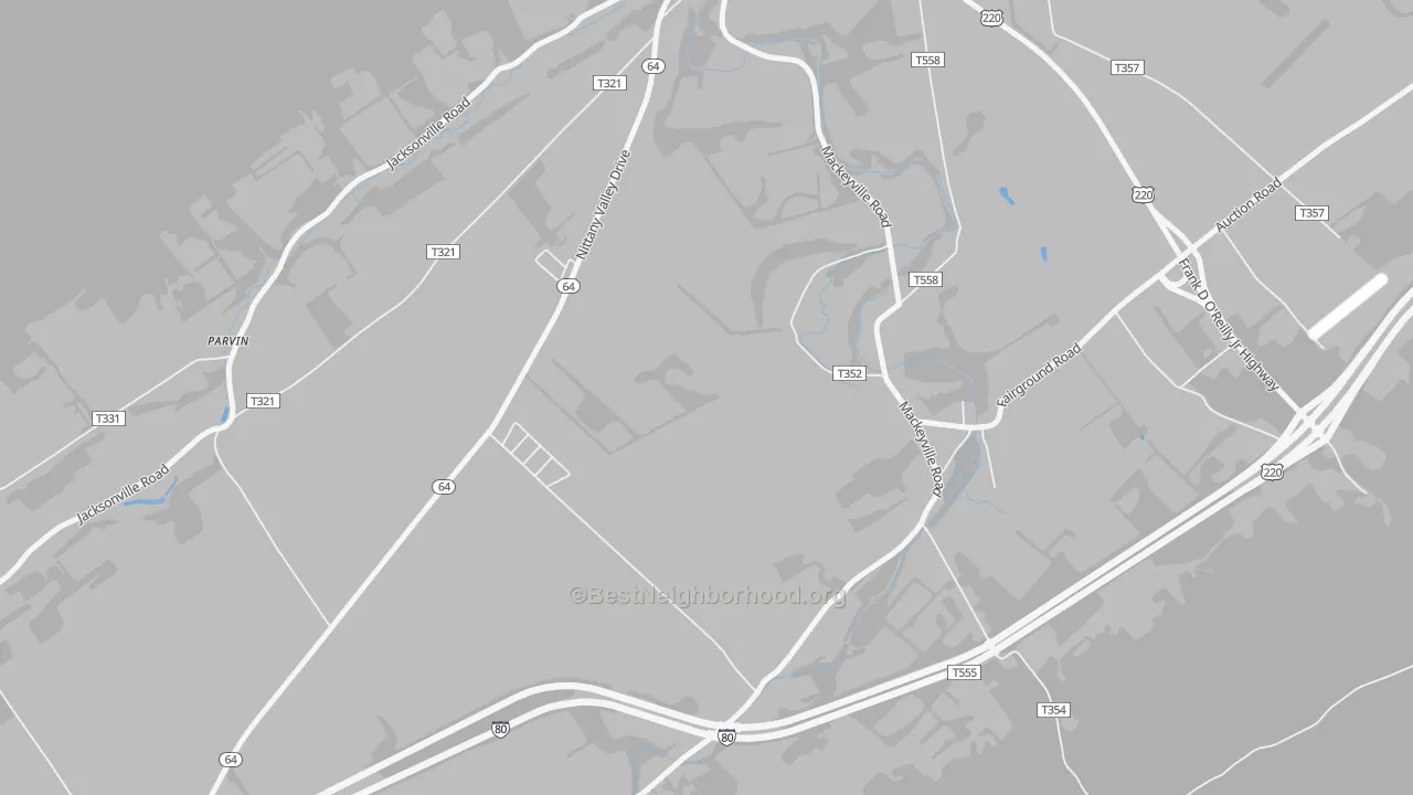 Transit Grade map of 17750, PA