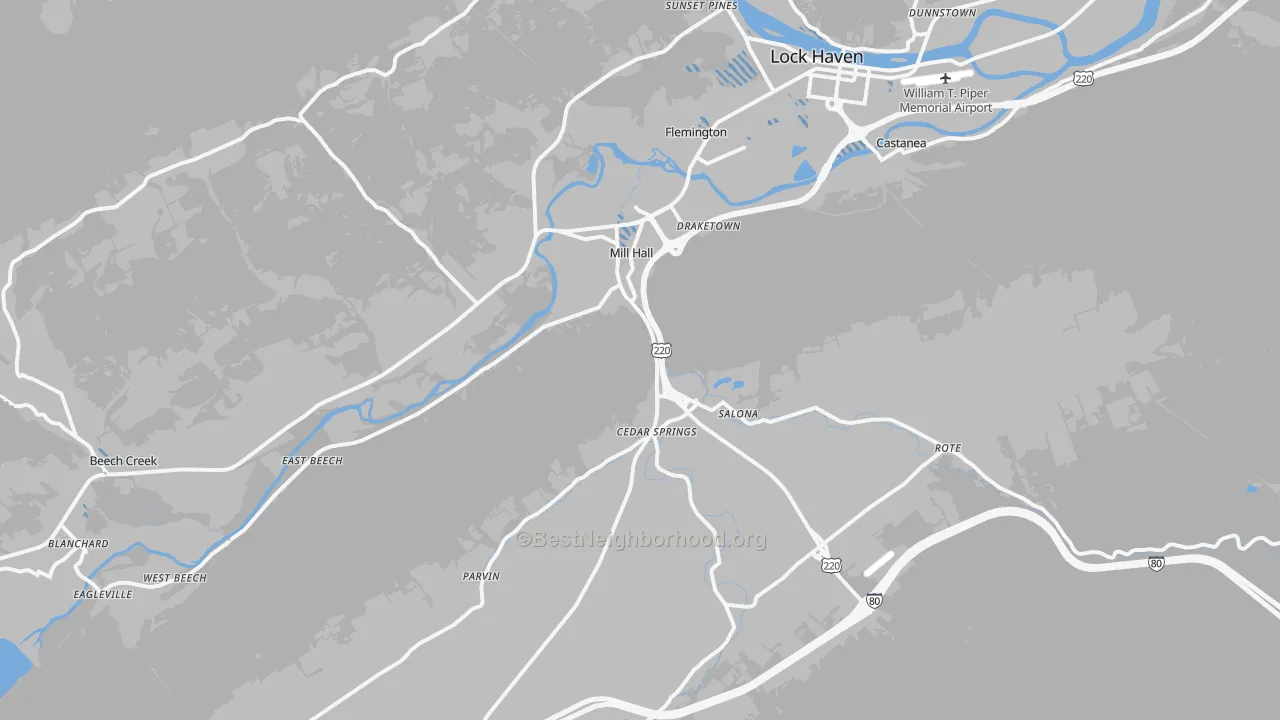 Transit Grade map of 17751, PA