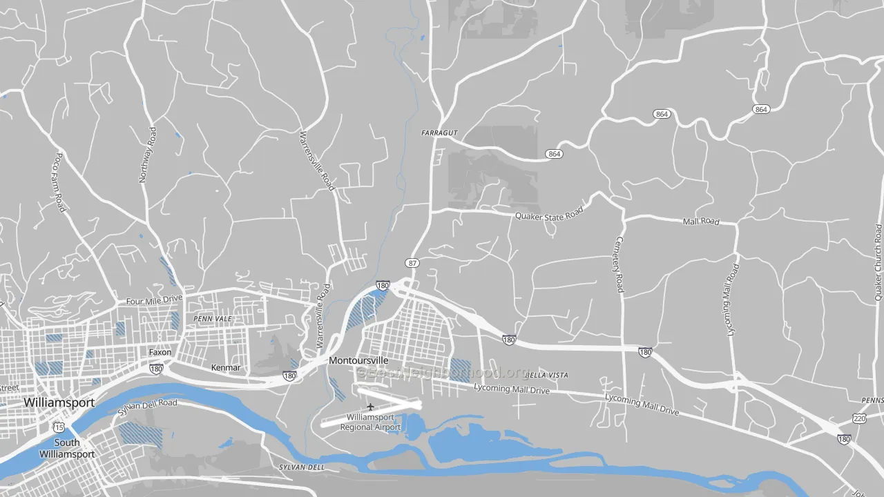 Transit Grade map of 17754, PA