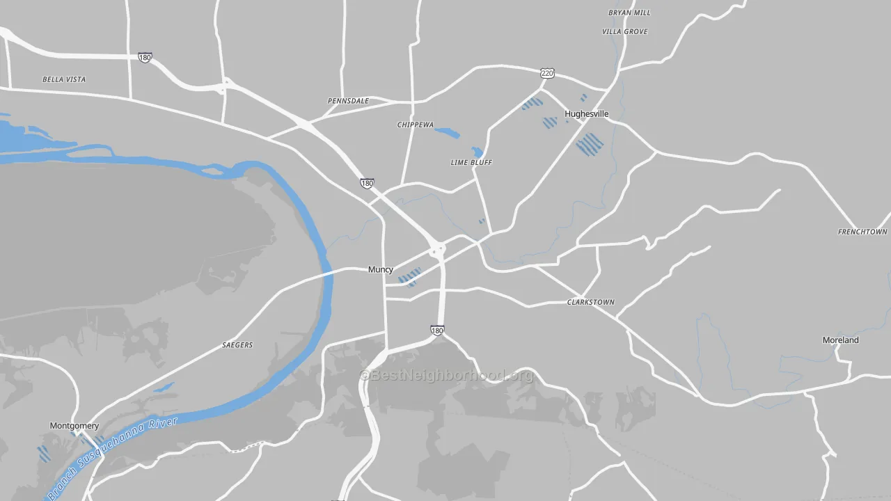 Transit Grade map of 17756, PA