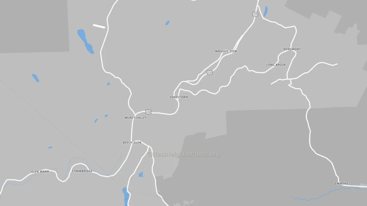 Transit Grade map of 17758, PA