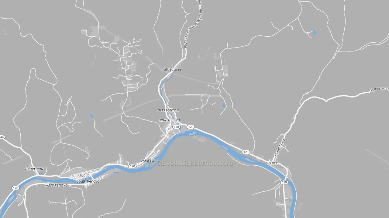 Transit Grade map of 17760, PA