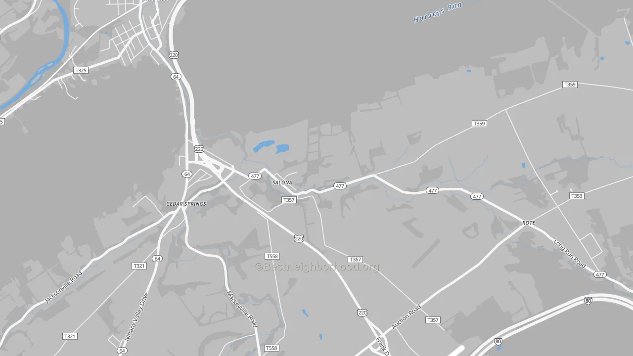 Transit Grade map of 17767, PA
