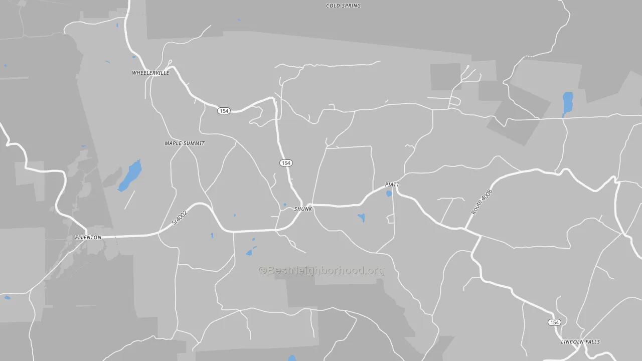 Transit Grade map of 17768, PA