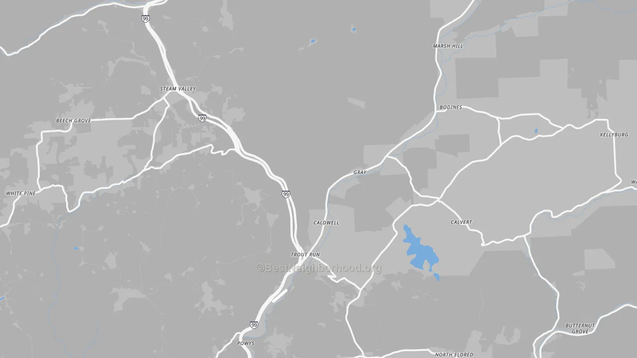 Transit Grade map of 17771, PA