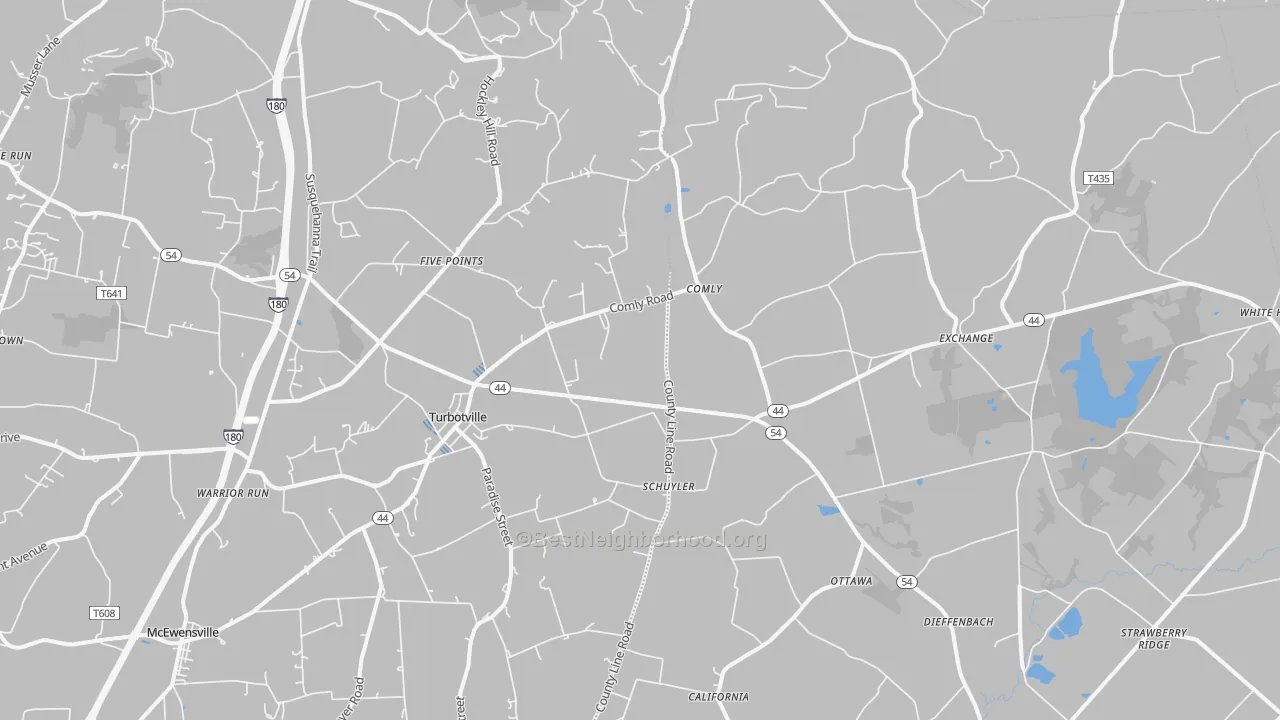 Transit Grade map of 17772, PA