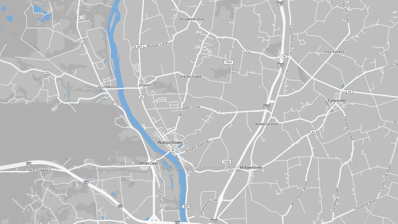 Transit Grade map of 17777, PA