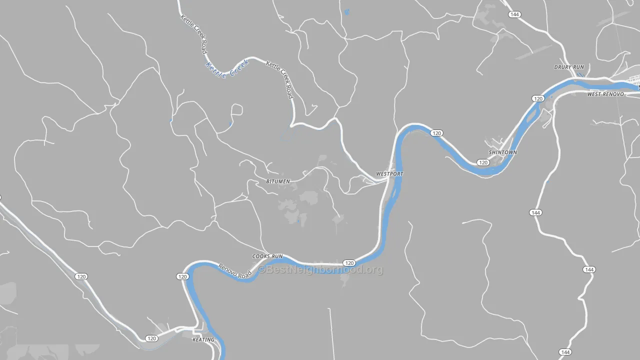 Transit Grade map of 17778, PA