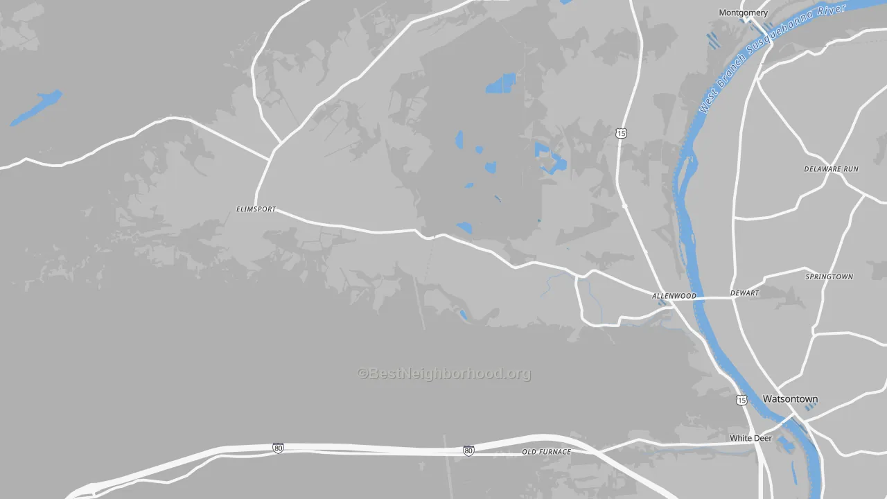 Transit Grade map of 17810, PA