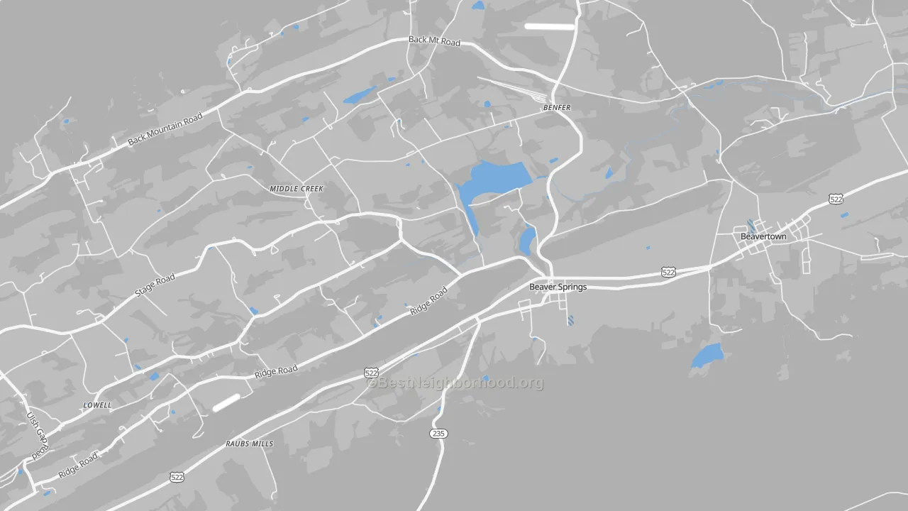 Transit Grade map of 17812, PA