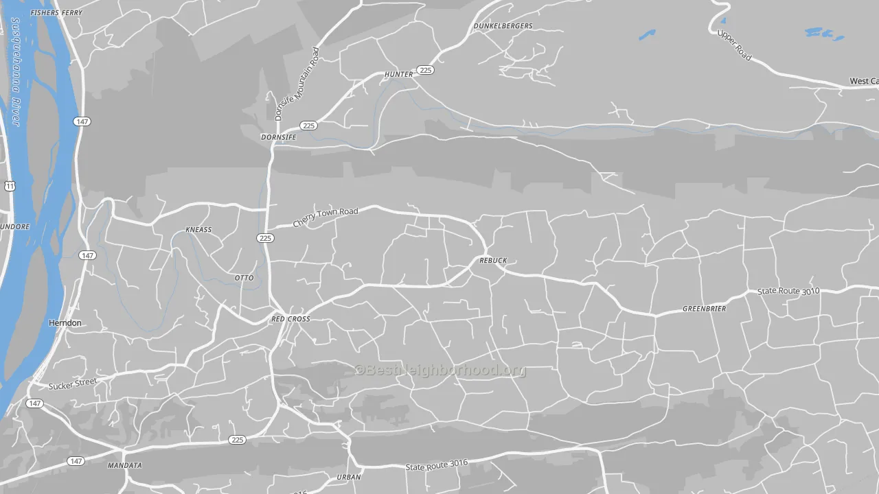 Transit Grade map of 17823, PA