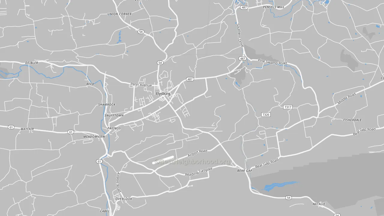 Transit Grade map of 17824, PA