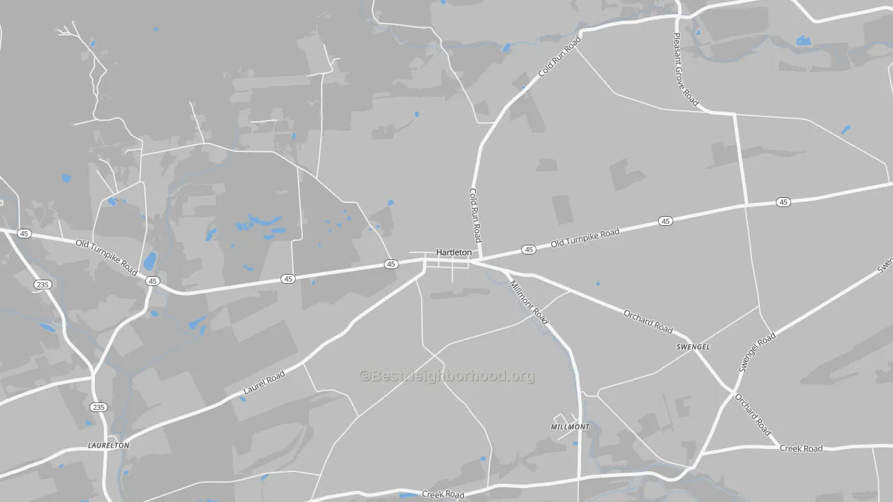 Transit Grade map of 17829, PA