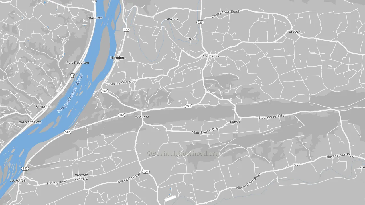 Transit Grade map of 17830, PA