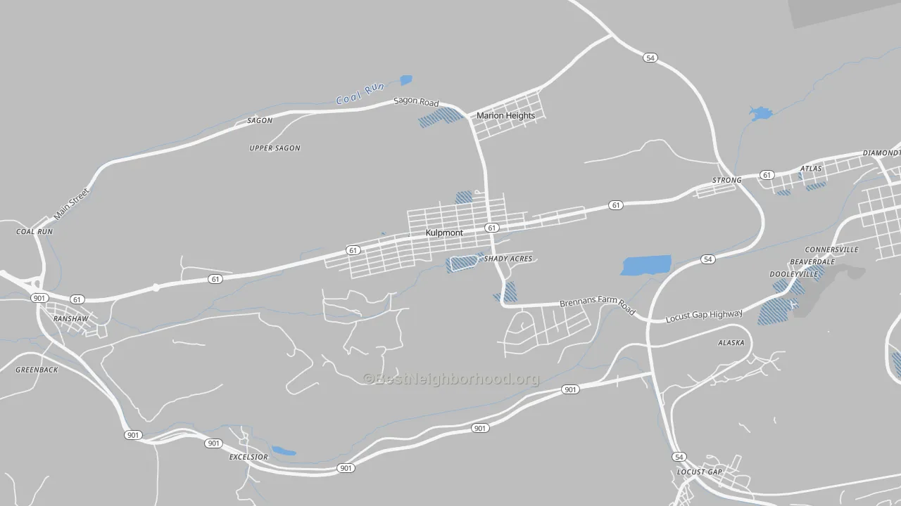 Transit Grade map of 17834, PA