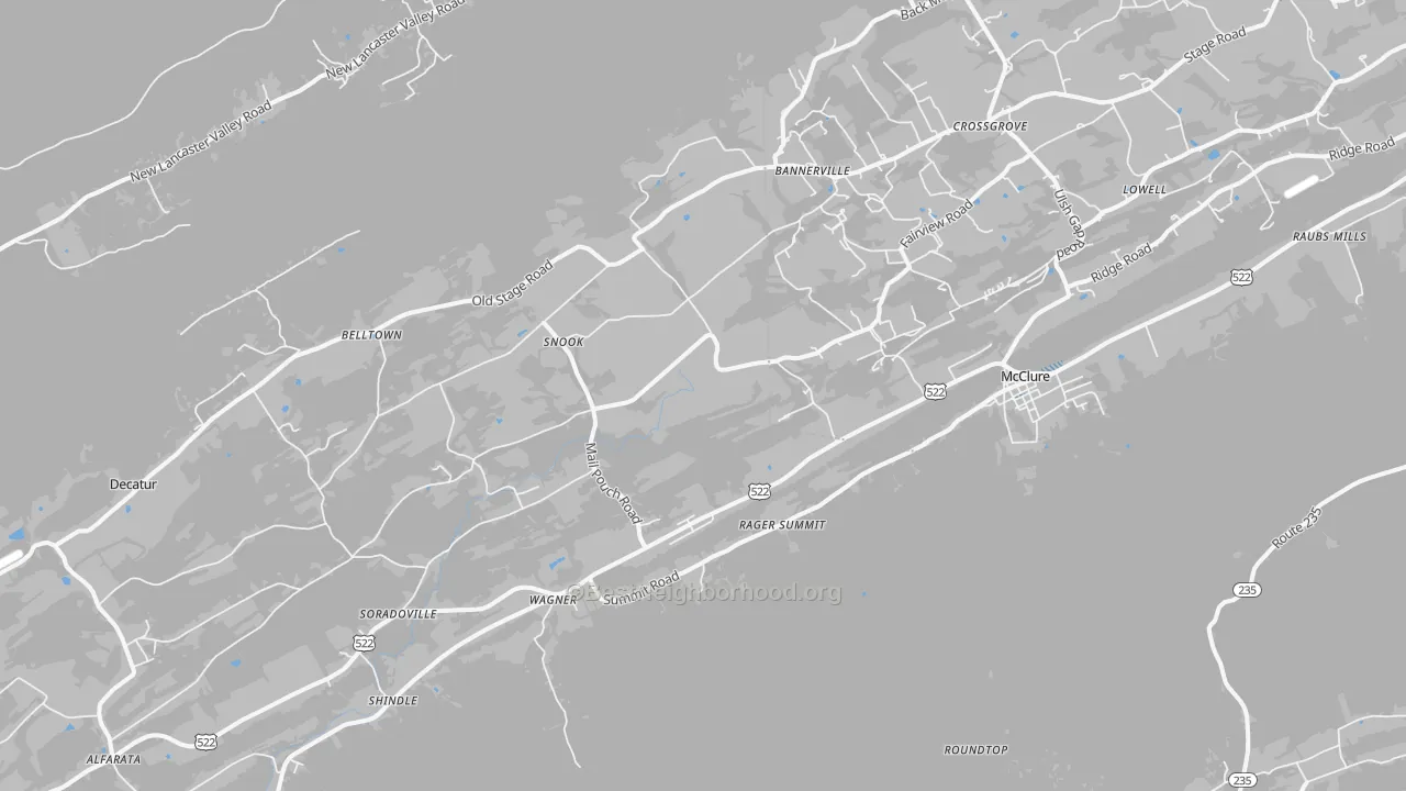 Transit Grade map of 17841, PA