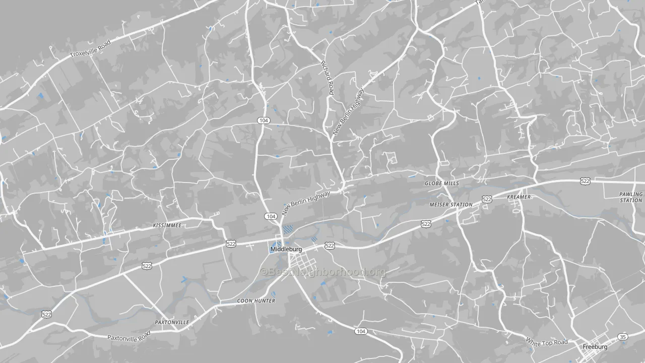 Transit Grade map of 17842, PA