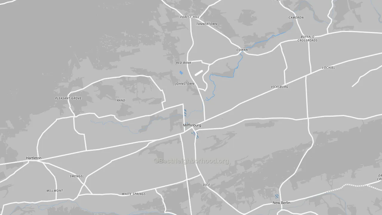 Transit Grade map of 17844, PA