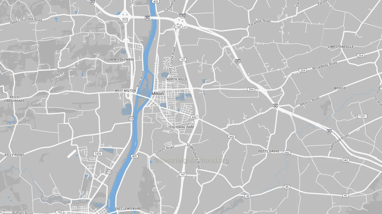 Transit Grade map of 17847, PA