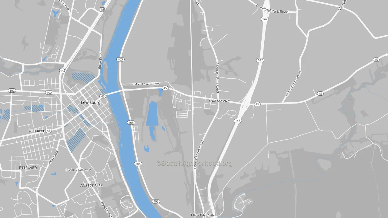 Transit Grade map of 17850, PA